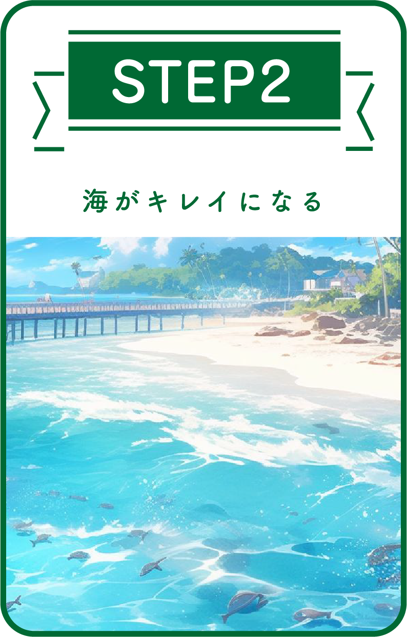 海がキレイになる