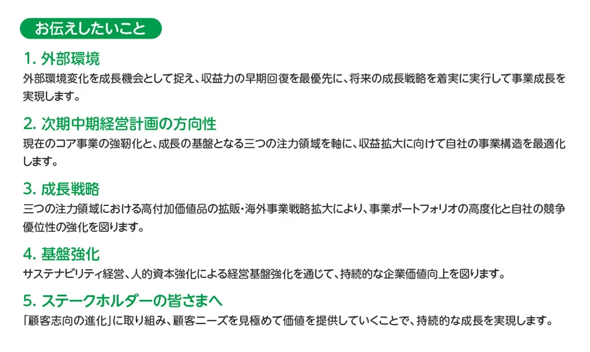お伝えしたいこと