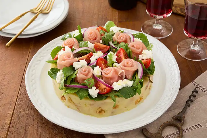 お花のケーキサラダ