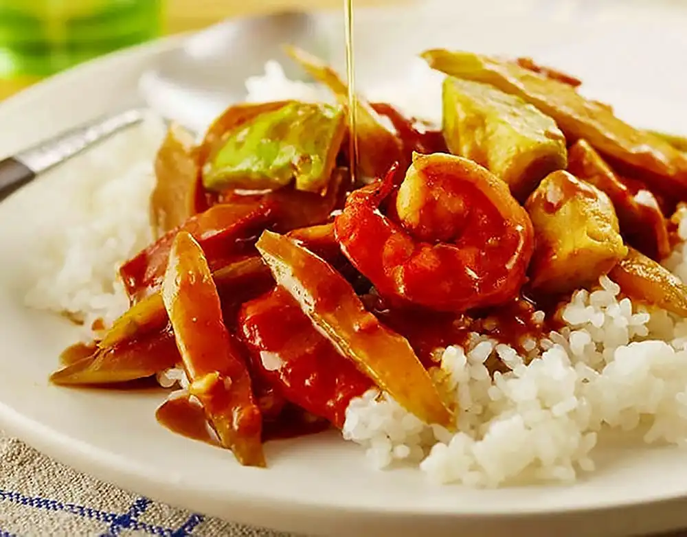 えびトマアボカドフライパンカレー