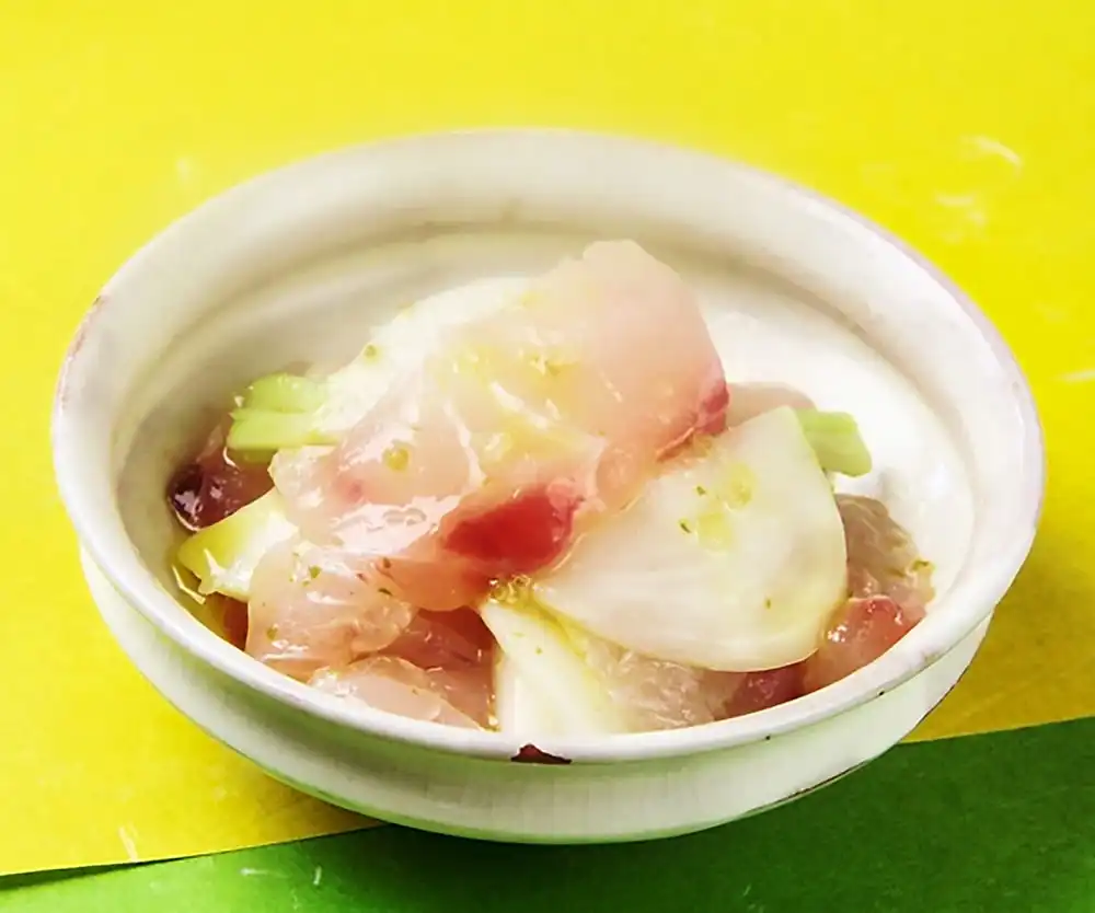 鯛とかぶのゆずこしょうマリネ