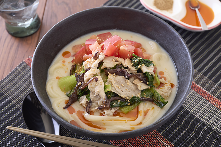 おうちでできる豆乳麻辣風うどん