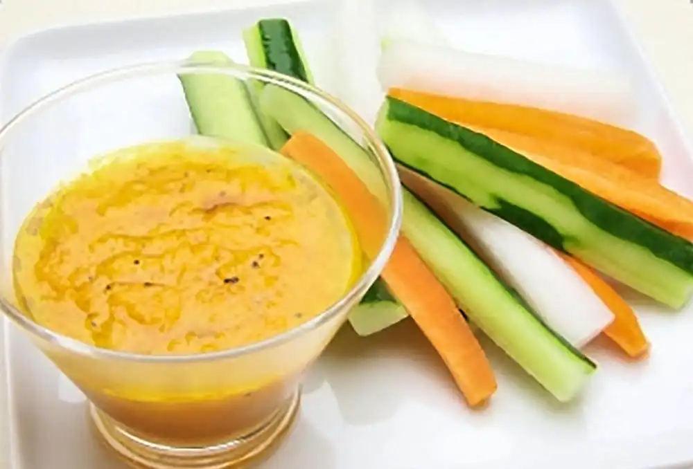 おろしソースの野菜スティック