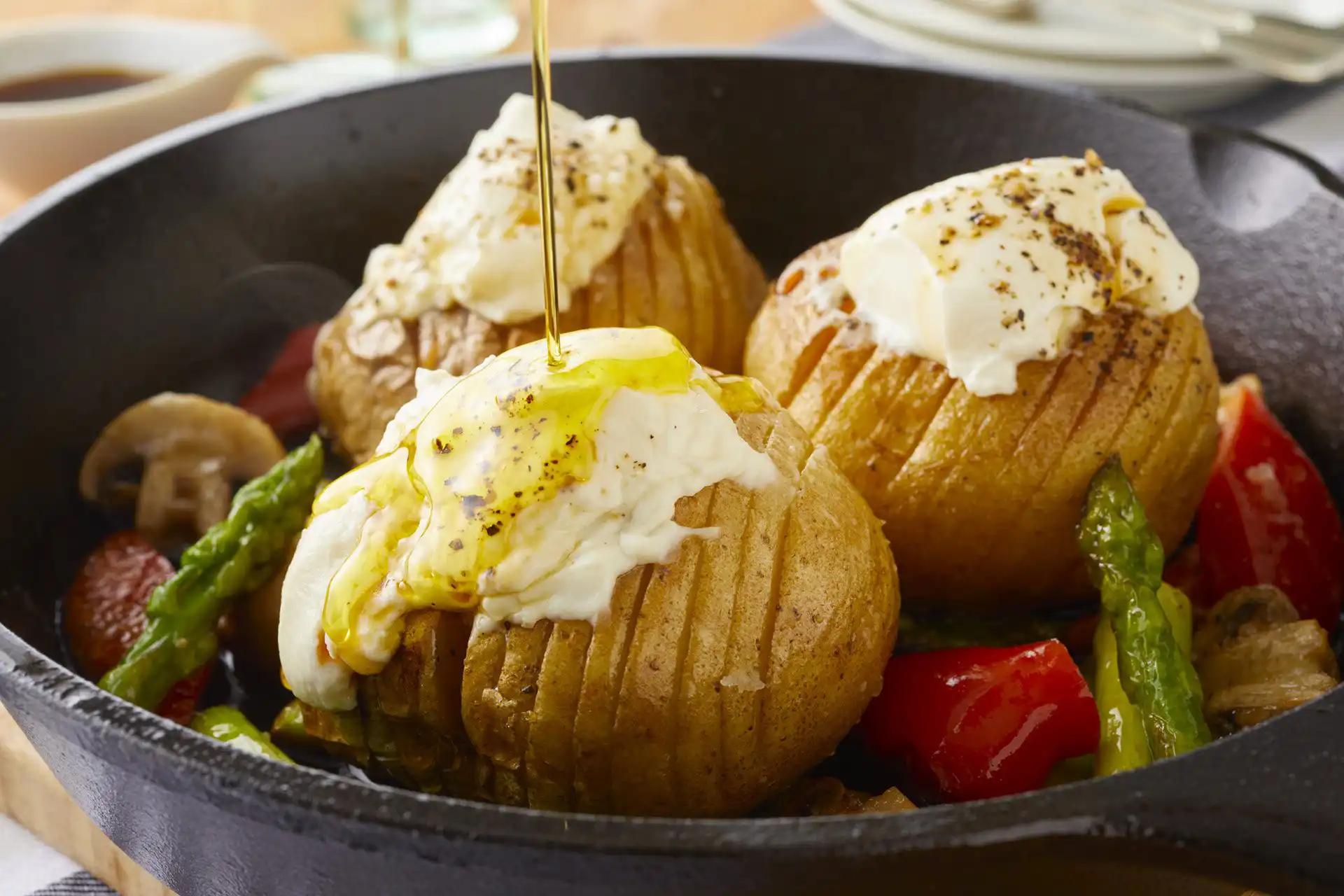 オリーブオイルでハッセルバックポテト（ポン酢しょうゆ味）