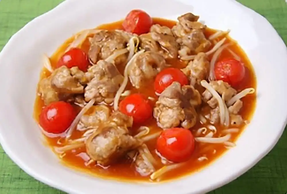 豚こま団子ともやしの甘酢あん