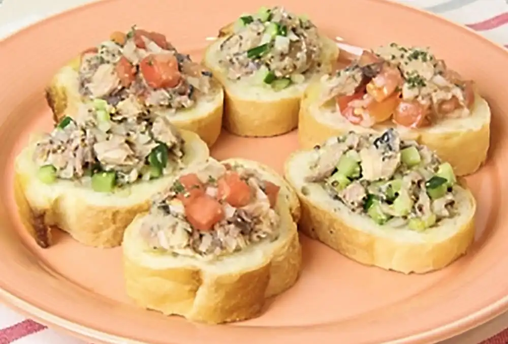 さば缶のブルスケッタ