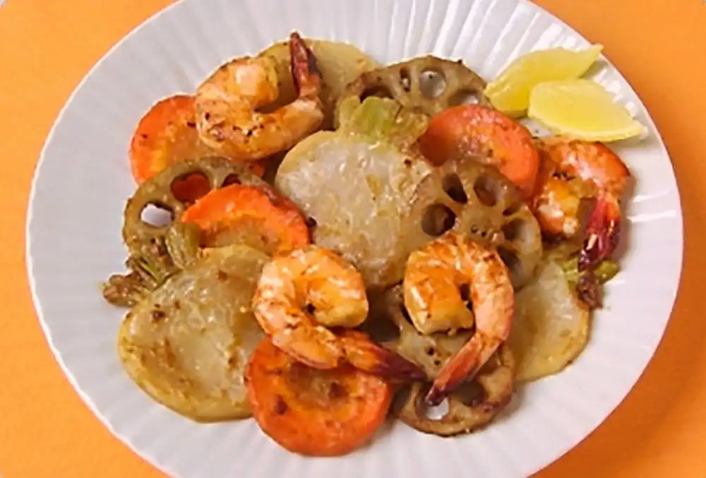 冬野菜のごまみそトースター焼き