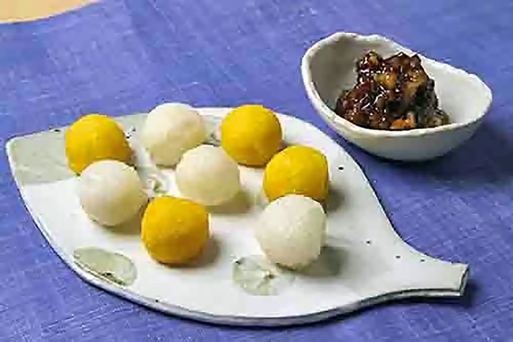 お月見揚げ団子～くるみ味噌だれ～