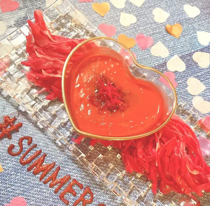 ビーツのオリーブポタージュ&ピンクオリーブマリネ