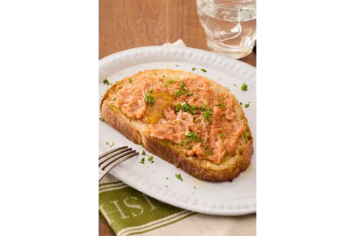 明太子としらすのカンパーニュ