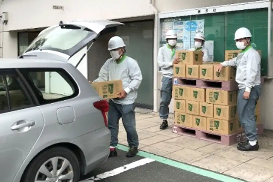 静岡事業所　給水の様子